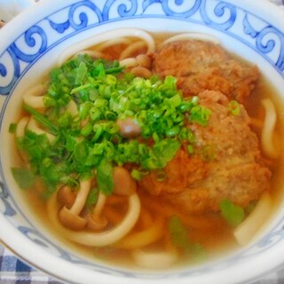 さつま揚げとせりの汁うどん